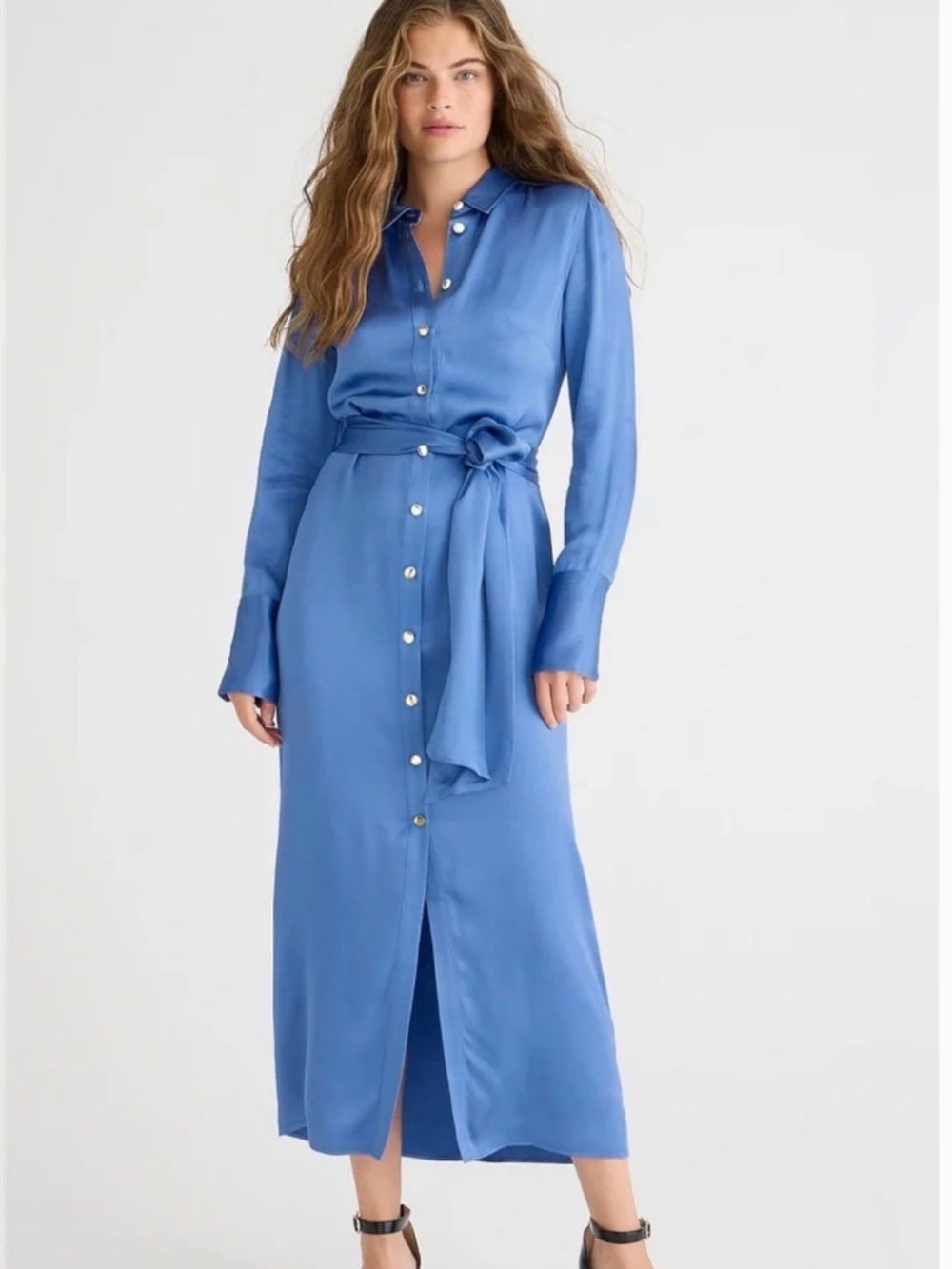 J. crew Blue midi dress